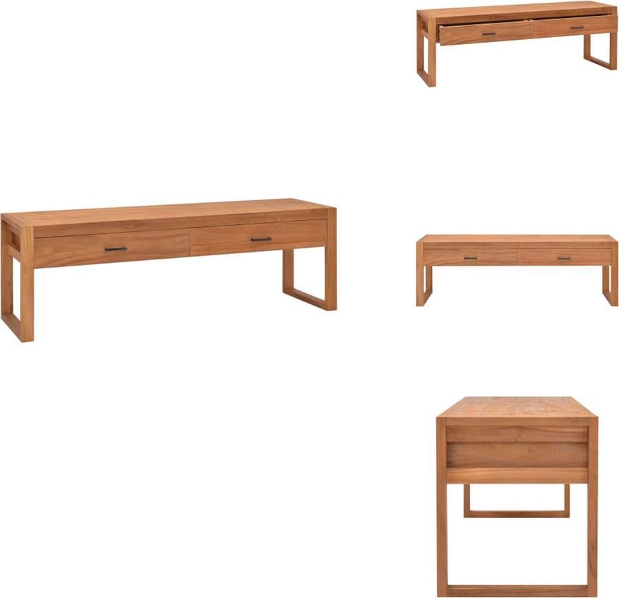 VidaXL Tv-kast Tv-kasten Houten Televisiekast Houten Televisiekasten Tv-meubel 140x40x45 cm gerecycled teakhout