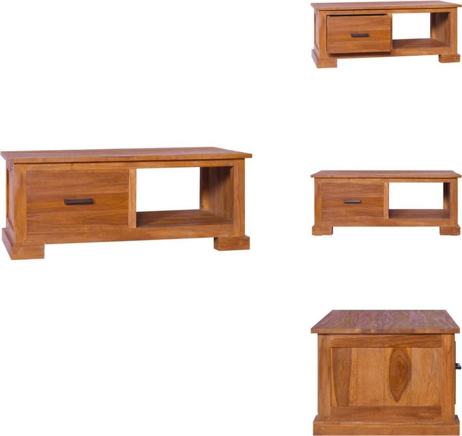 VidaXL Tv-kast Tv-kasten Houten Televisiekast Houten Televisiekasten Tv-meubel 90x50x37 cm massief teakhout