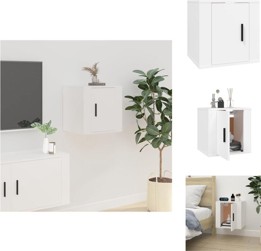 VidaXL Tv-kast Tv-kasten Televisiekast Bijzetkast Tv-wandmeubel 40x34 5x40 cm wit