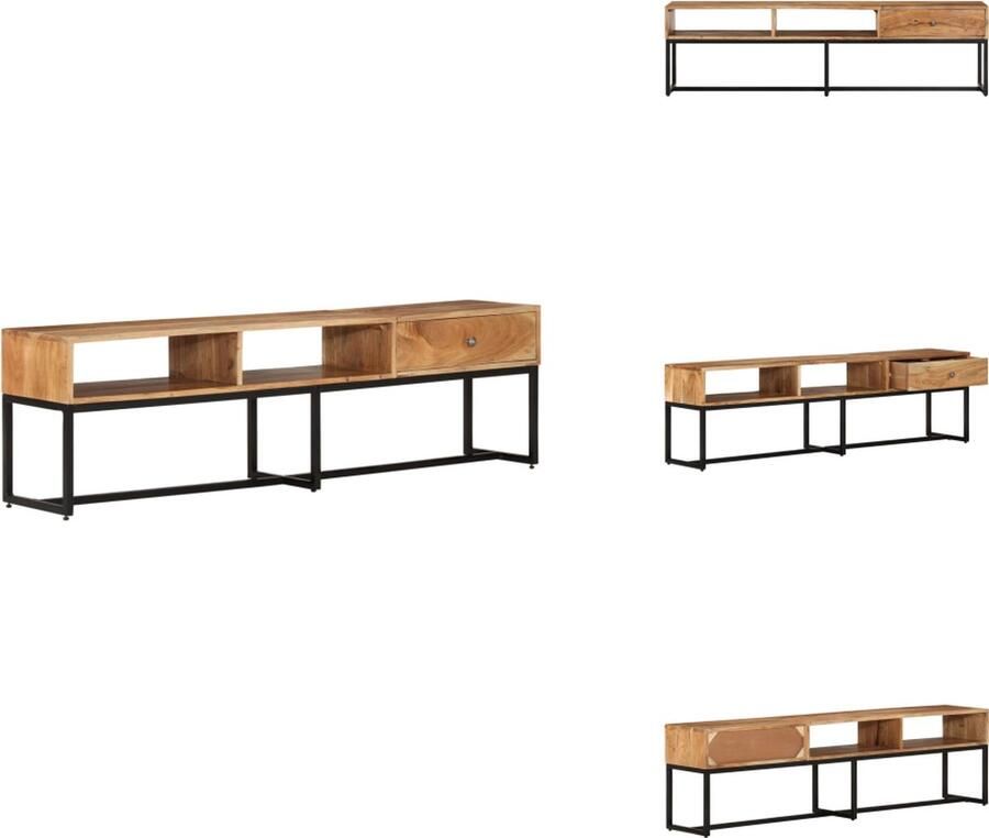 VidaXL Tv-kast Tv-kasten Televisiekast Houten Kast Tv-meubel 160x30x45 cm massief acaciahout