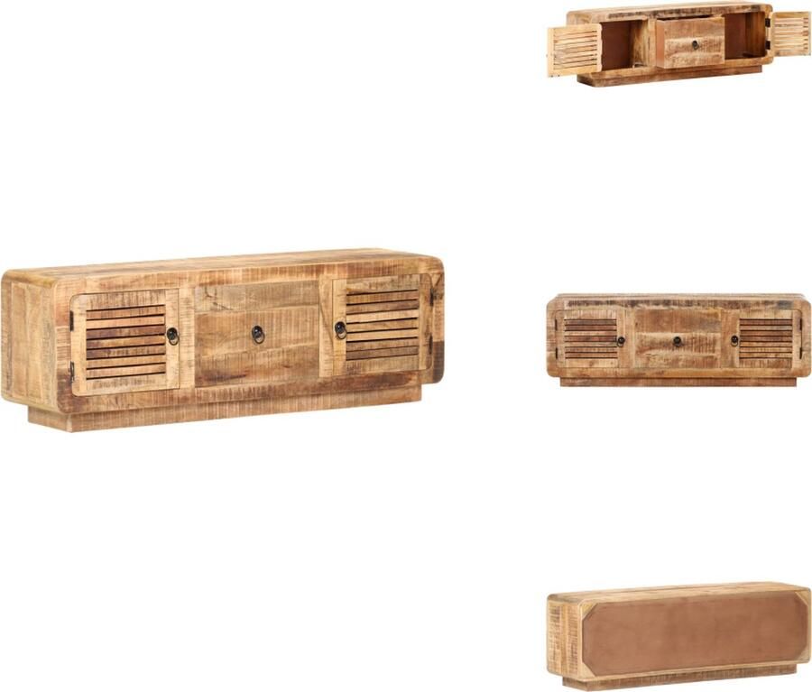 VidaXL Tv-kast Tv-kasten Televisiekast Televisiekasten Tv-meubel 120x30x40 cm ruw mangohout