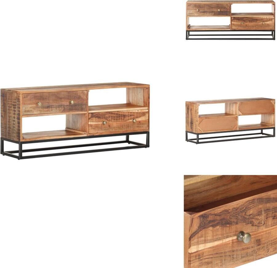 VidaXL Tv-kast Tv-kasten Televisiekast Televisiekasten Tv-meubel 120x30x50 cm ruw acaciahout