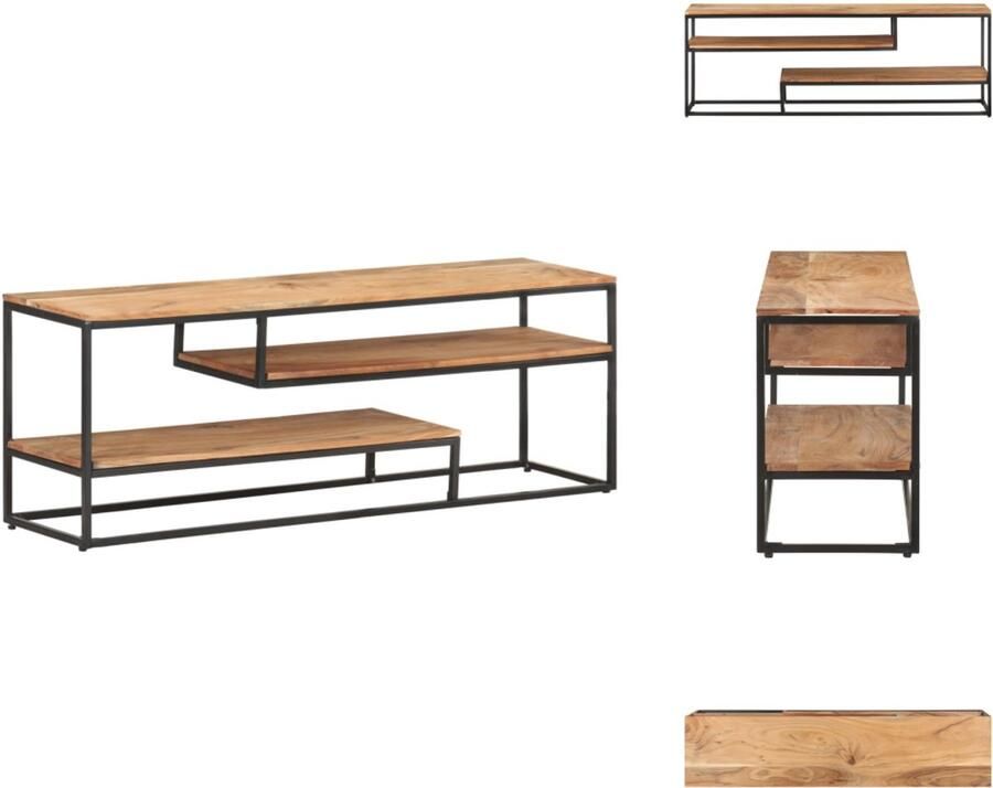 VidaXL Tv-kast Tv-kasten Televisiekast Televisiekasten Tv-meubel 130x30x45 cm massief acaciahout