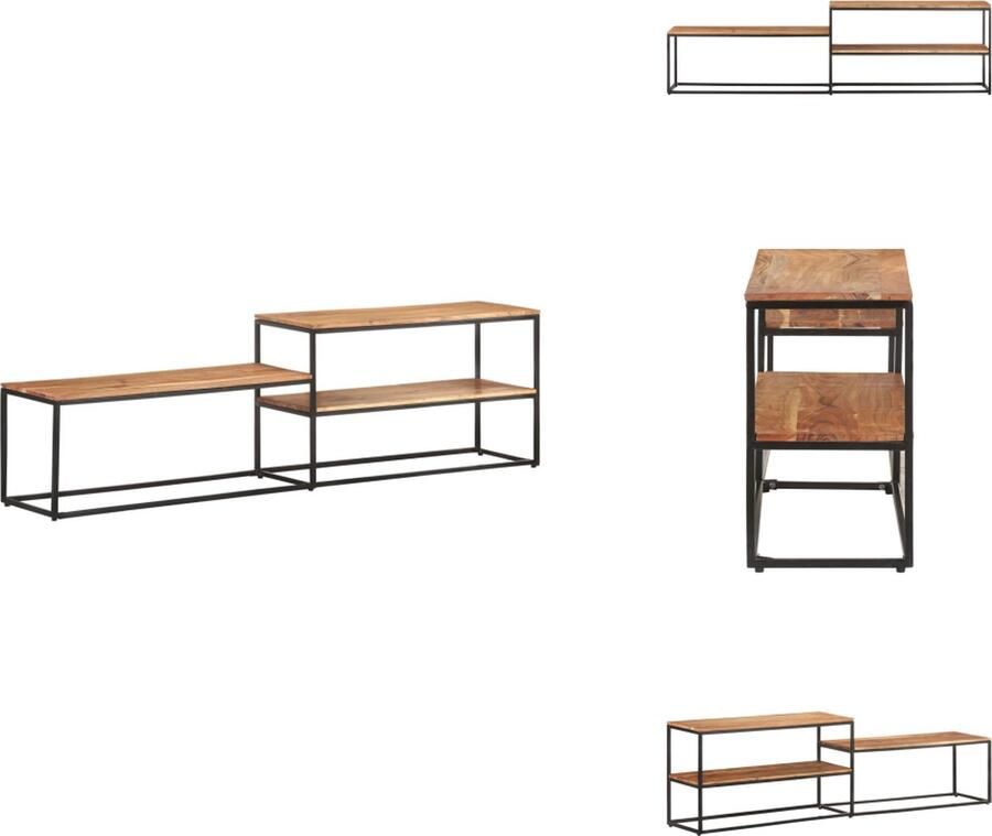 VidaXL Tv-kast Tv-kasten Televisiekast Televisiekasten Tv-meubel 180x30x50 cm massief acaciahout