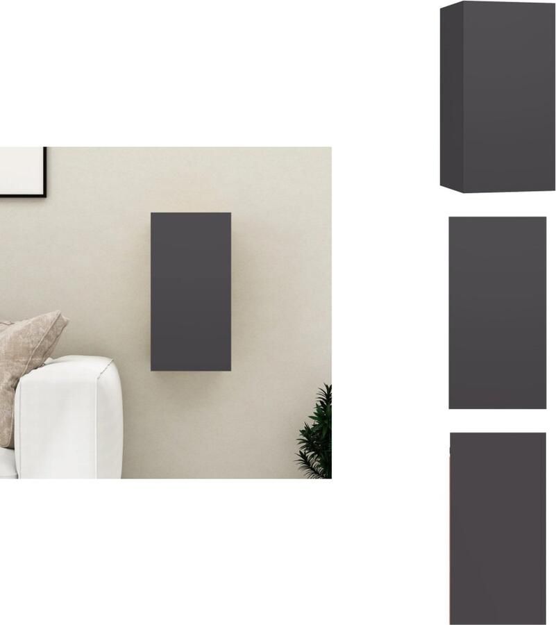 VidaXL Tv-kast Tv-kasten Televisiekast Televisiekasten Tv-meubel 30 5x30x60 cm bewerkt hout grijs