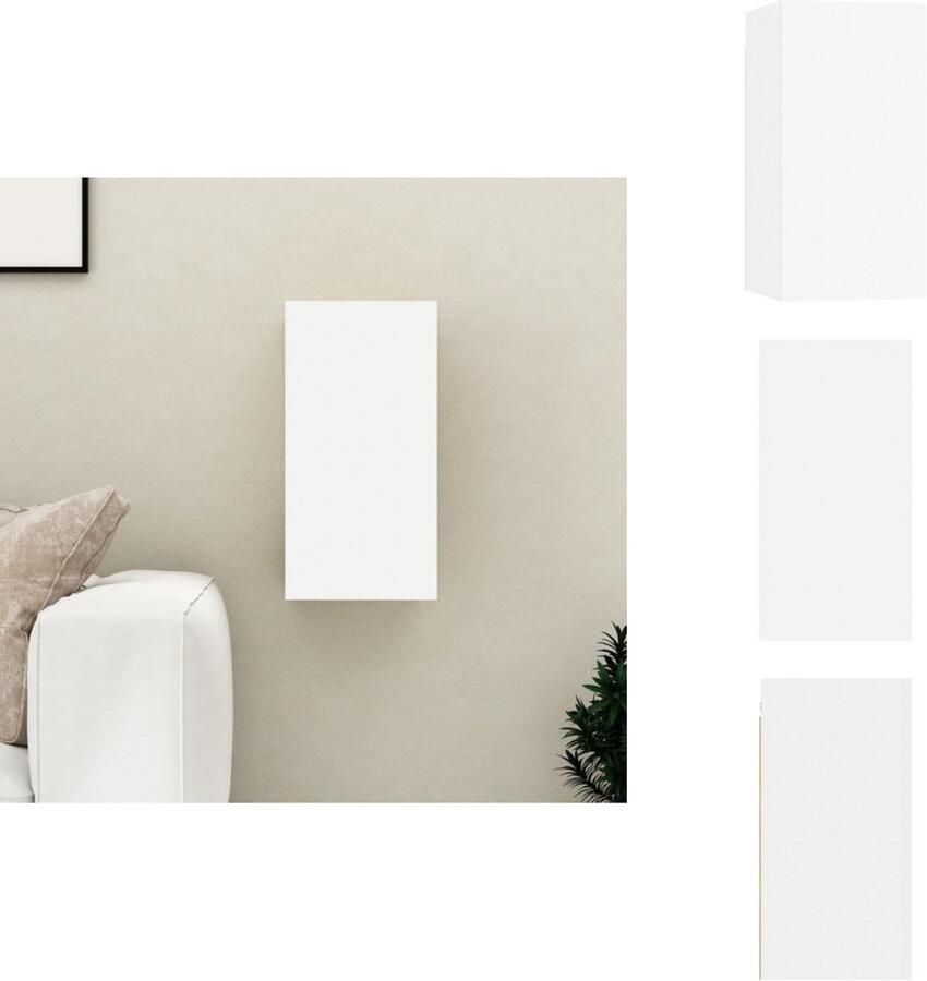 VidaXL Tv-kast Tv-kasten Televisiekast Televisiekasten Tv-meubel 30 5x30x60 cm bewerkt hout wit