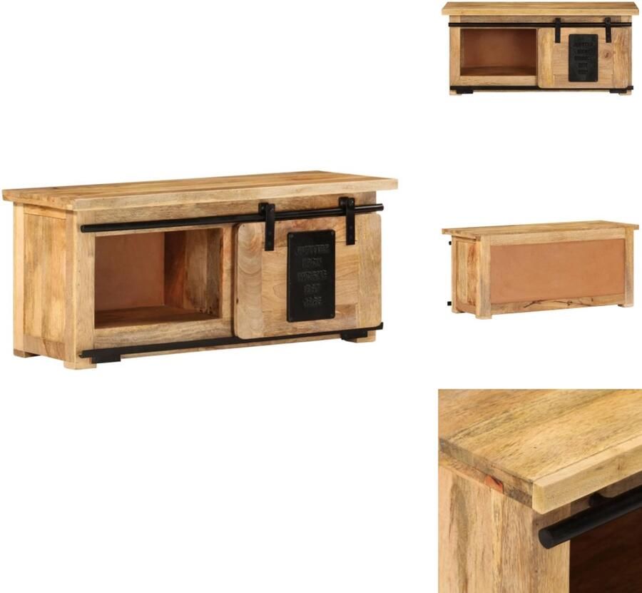 VidaXL Tv-kast Tv-kasten Televisiekast Televisiekasten Tv-meubel 90x35x40 cm massief mangohout