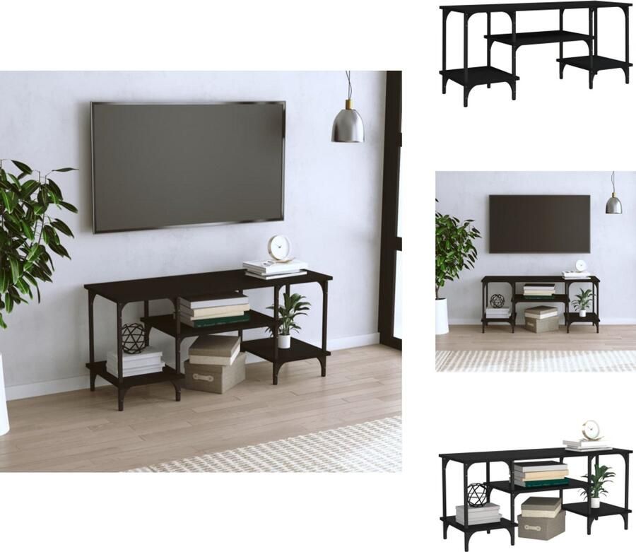 VidaXL Tv-kast Tv-kasten Tv-meubel Hifi-meubel Tv-meubel 102x35x45 5 cm bewerkt hout zwart