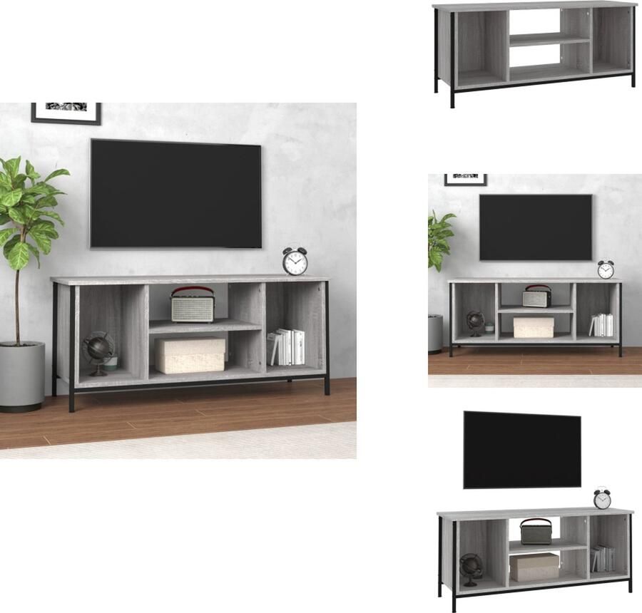 VidaXL Tv-kast Tv-kasten Tv-meubel Hifi-meubel Tv-meubel 102x35x45 cm bewerkt hout grijs sonoma eikenkleurig