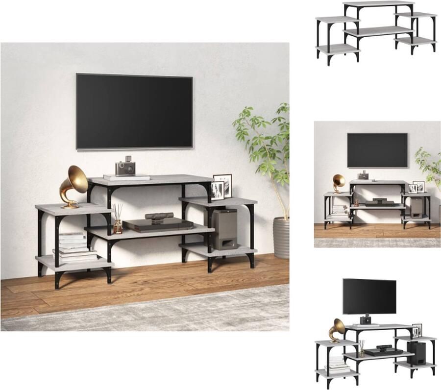 VidaXL Tv-kast Tv-kasten Tv-meubel Hifi-meubel Tv-meubel 117x35x52 cm bewerkt hout grijs sonoma eikenkleurig