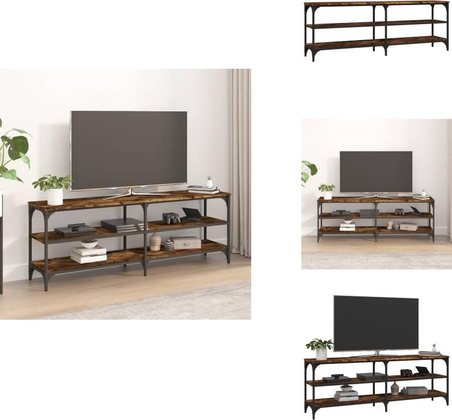 VidaXL Tv-kast Tv-kasten Tv-meubel Hifi-meubel Tv-meubel 140x30x50 cm bewerkt hout gerookt eikenkleurig