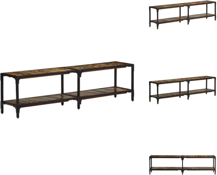 VidaXL Tv-kast Tv-kasten Tv-meubel Hifi-meubel Tv-meubel 150x30x41 cm massief gerecycled hout - Foto 2