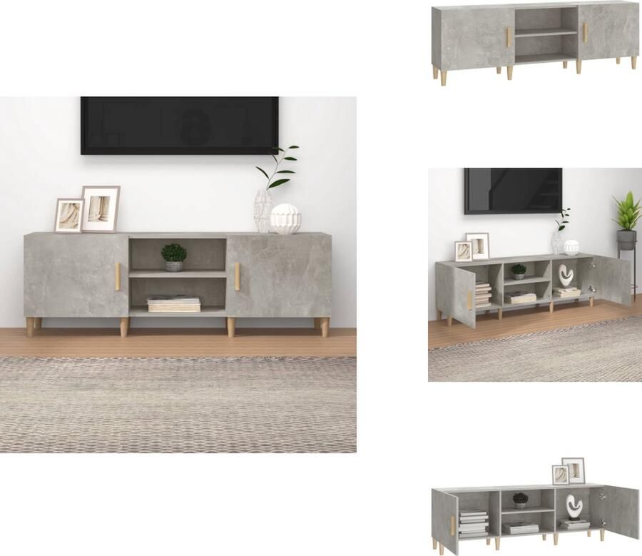 VidaXL Tv-kast Tv-kasten Tv-meubel Hifi-meubel Tv-meubel 150x30x50 cm bewerkt hout betongrijs