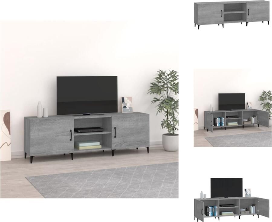 VidaXL Tv-kast Tv-kasten Tv-meubel Hifi-meubel Tv-meubel 150x30x50 cm bewerkt hout grijs sonoma eikenkleurig