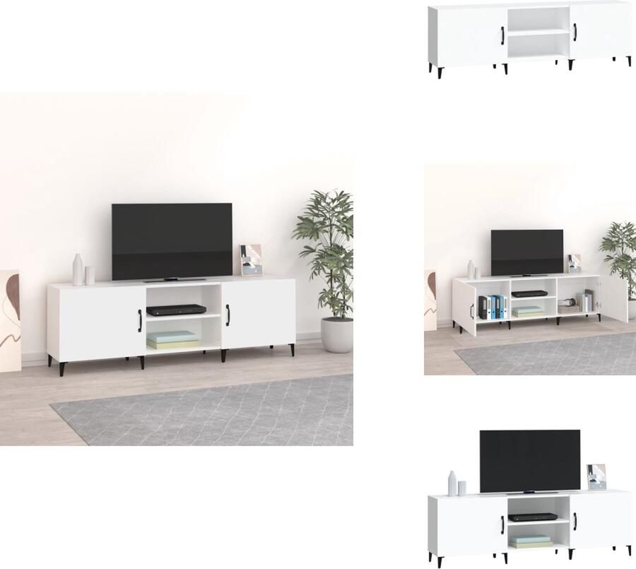 VidaXL Tv-kast Tv-kasten Tv-meubel Hifi-meubel Tv-meubel 150x30x50 cm bewerkt hout wit