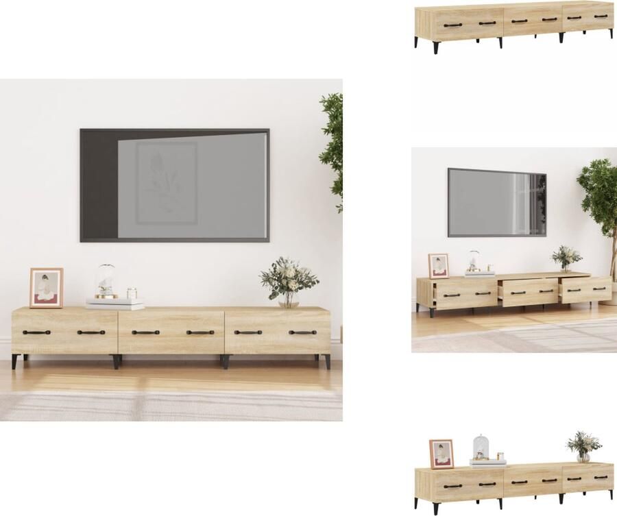 VidaXL Televisiemeubel Sonoma Eiken Moderne Media-kast 150 x 34.5 x 30 cm Stevig Voldoende opbergruimte Kast