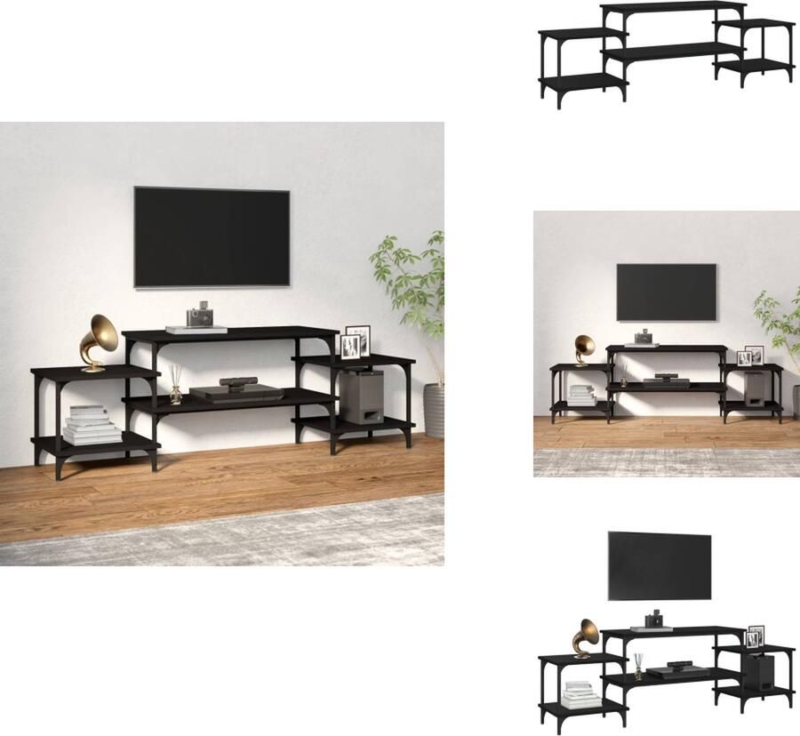 VidaXL Tv-kast Tv-kasten Tv-meubel Hifi-meubel Tv-meubel 157x35x52 cm bewerkt hout zwart