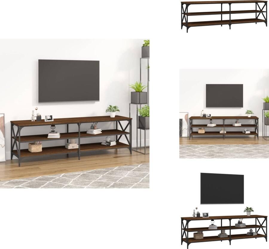 VidaXL Tv-kast Tv-kasten Tv-meubel Hifi-meubel Tv-meubel 160x40x50 cm bewerkt hout bruineikenkleurig