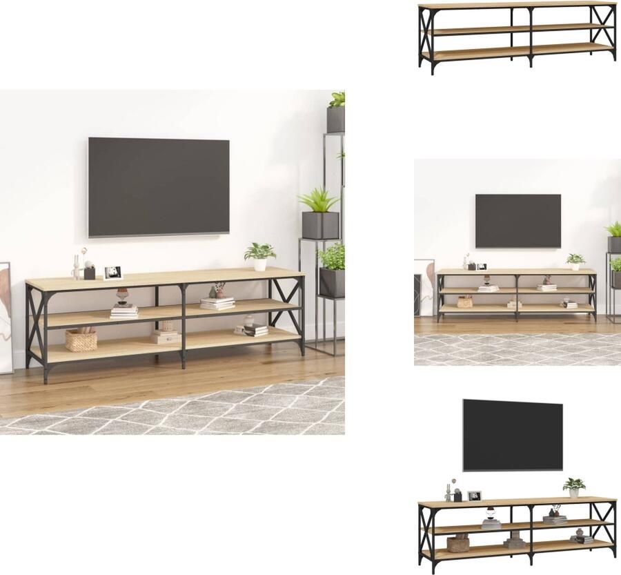 VidaXL Tv-kast Tv-kasten Tv-meubel Hifi-meubel Tv-meubel 160x40x50 cm bewerkt hout sonoma eikenkleurig