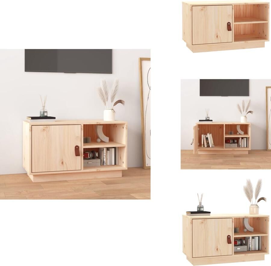 VidaXL Tv-kast Tv-kasten Tv-meubel Hifi-meubel Tv-meubel 70x34x40 cm massief grenenhout