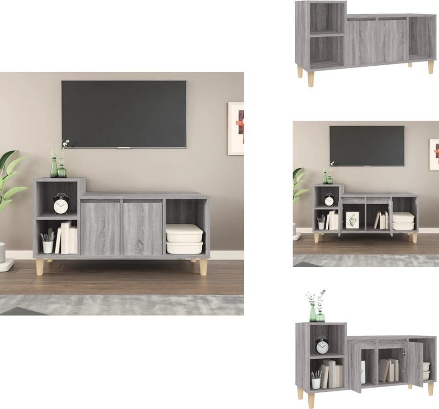 VidaXL -Tv-meubel-100x35x55-cm-bewerkt-hout-sonoma-eikenkleurig