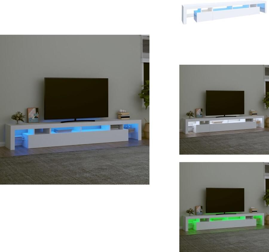 VidaXL Tv-kast Tv-kasten Tv-meubel Met LED-verlichting Tv-meubel met LED-verlichting 260x36-5x40 cm wit