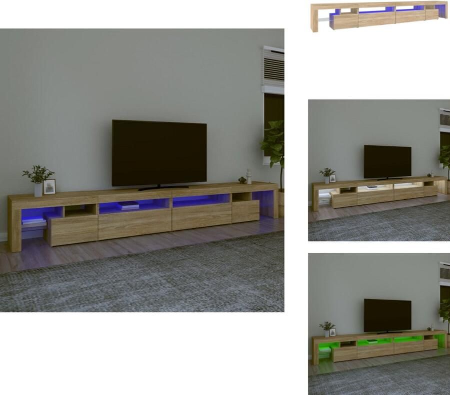 VidaXL Tv-kast Tv-kasten Tv-meubel Met LED-verlichting Tv-meubel met LED-verlichting 290x36 5x40cm sonoma eikenkleurig