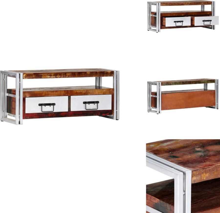 VidaXL Tv-kast Tv-kasten Tv-meubel Tv-meubelen Tv-meubel 90x30x40 cm massief gerecycled hout