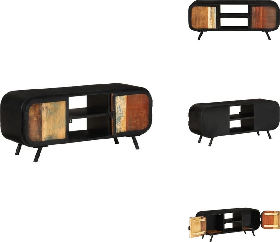 VidaXL Tv-kast Tv-kasten Tv-meubel Tv-meubels Tv-meubel 110x30x45 cm massief gerecycled hout