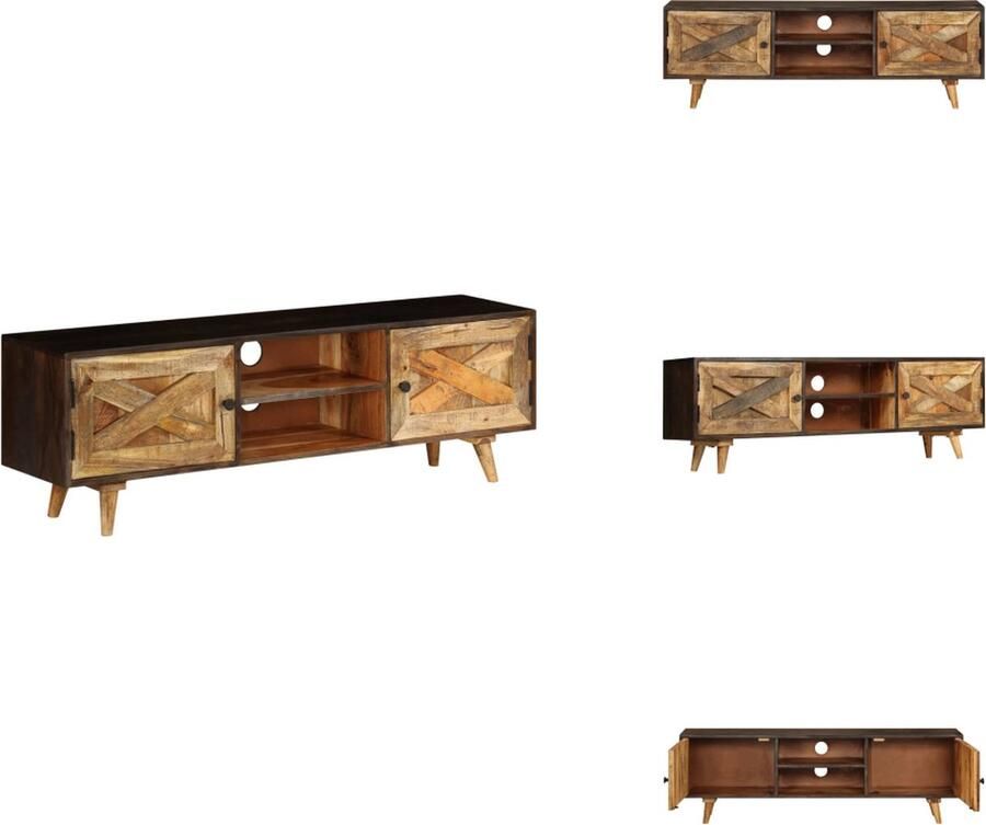 VidaXL Tv-kast Tv-kasten Tv-meubel Tv-meubels Tv-meubel 140x30x45 cm massief mangohout