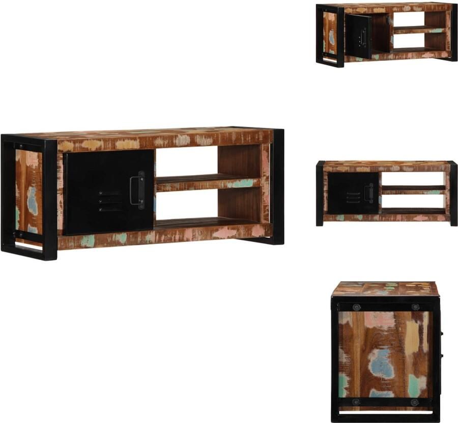 VidaXL Tv-kast Tv-kasten Tv-standaard Tv-meubel 80x30x35 cm massief gerecycled hout