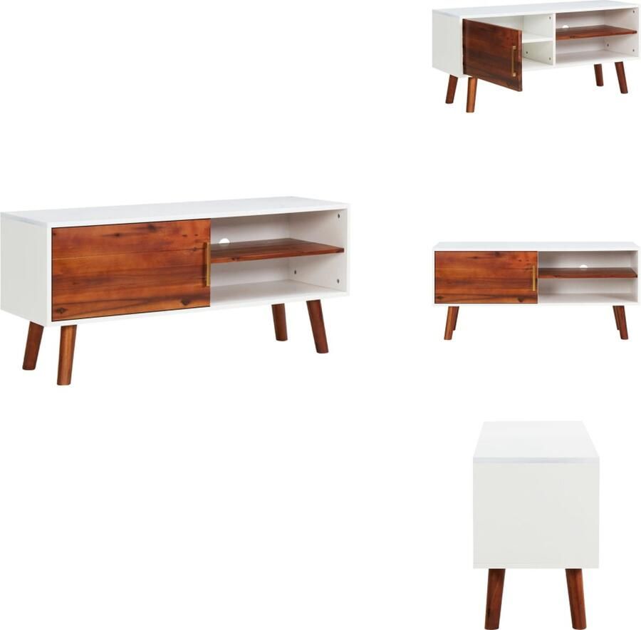 VidaXL Tv-kast Tv-kasten Tv-standaard Tv-standaarden Tv-meubel 110x35x50 cm massief acaciahout en MDF
