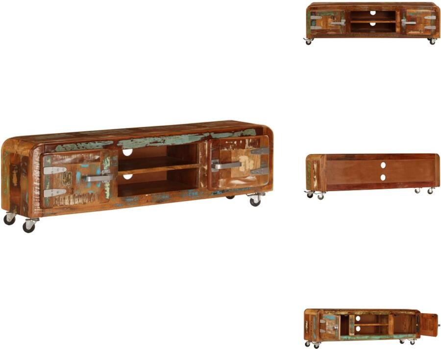 VidaXL Tv-kast Tv-kasten Tv-standaard Tv-standaarden Tv-meubel 120x30x36 cm massief gerecycled hout