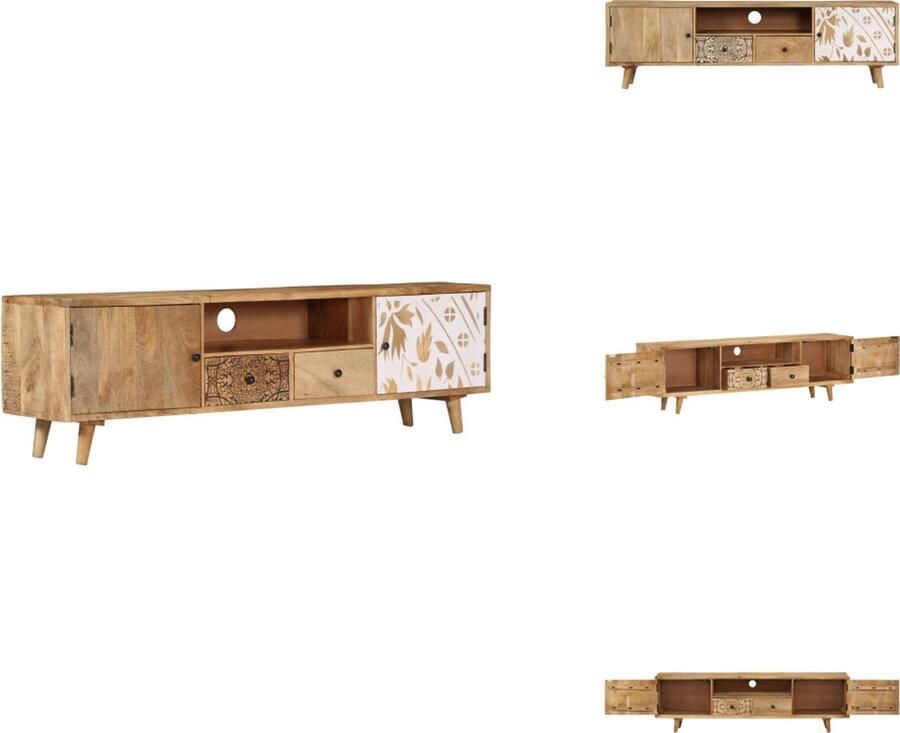VidaXL Tv-kast Tv-kasten Tv-standaard Tv-standaarden Tv-meubel 140x30x40 cm massief mangohout