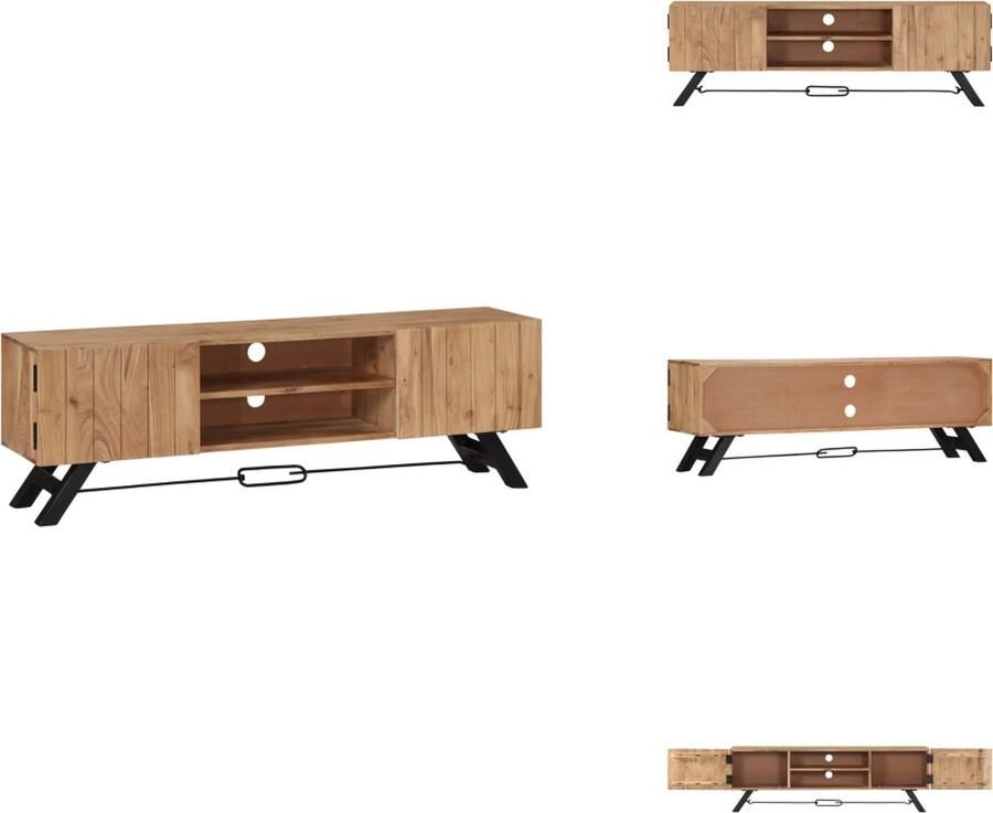 VidaXL Tv-kast Tv-kasten Tv-standaard Tv-standaarden Tv-meubel 140x30x45 cm massief acaciahout