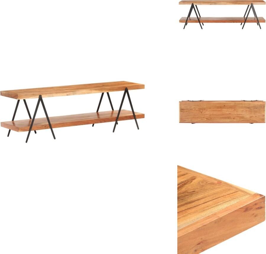 VidaXL Tv-kast Tv-kasten Tv-standaard Tv-standaarden Tv-meubel 160x40x50 cm massief acaciahout