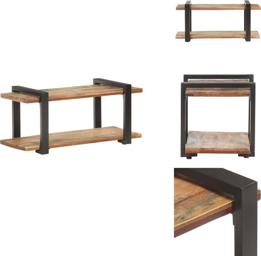 VidaXL Tv-kast Tv-kasten Tv-standaard Tv-standaarden Tv-meubel 90x40x40 cm massief gerecycled hout