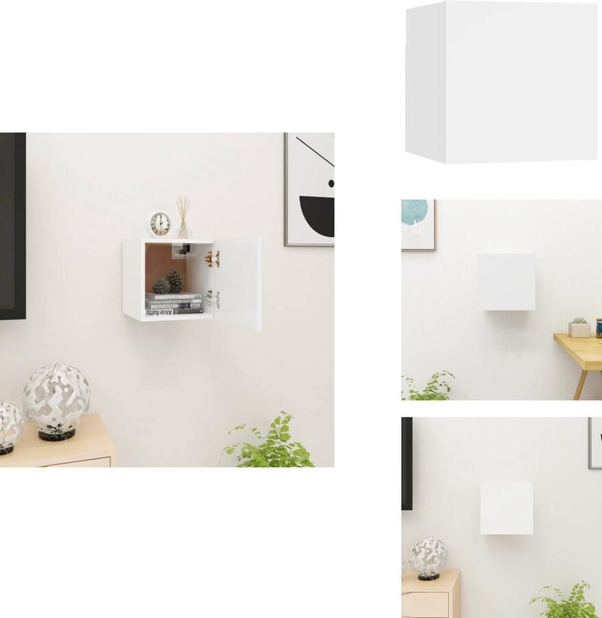 VidaXL Tv-kast Tv-kasten Tv-standaard Tv-standaarden Tv-wandmeubel 30 5x30x30 cm wit