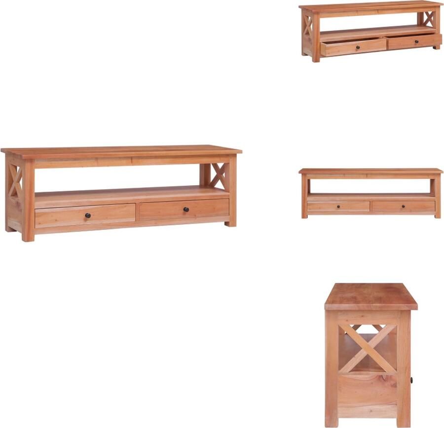 VidaXL Tv-kast Tv-kasten Tv-standaard Wandtafel Tv-meubel 115x30x40 cm massief mahoniehout