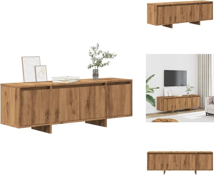 VidaXL Tv-kast Tv-kasten Tv-standaard Wandtafel Tv-meubel 120x30x40 5 cm bewerkt hout artisanaal eikenkleurig