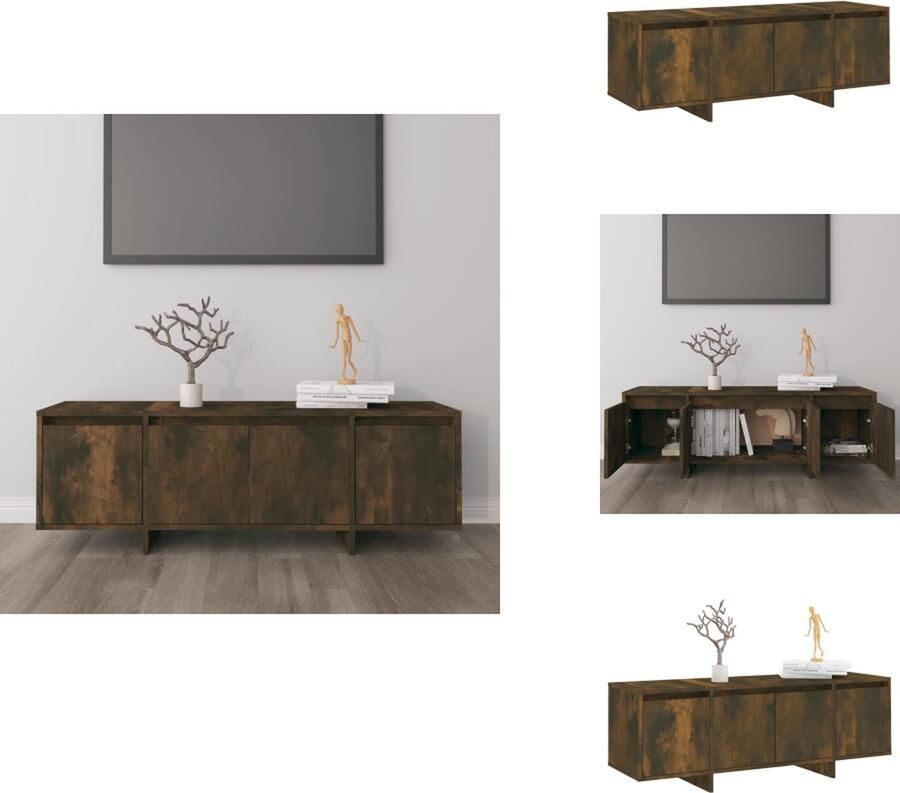 VidaXL Tv-kast Tv-kasten Tv-standaard Wandtafel Tv-meubel 120x30x40 5 cm bewerkt hout gerookt eikenkleurig