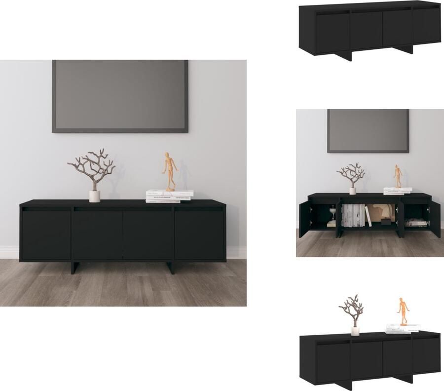 VidaXL Tv-kast Tv-kasten Tv-standaard Wandtafel Tv-meubel 120x30x40 5 cm bewerkt hout zwart