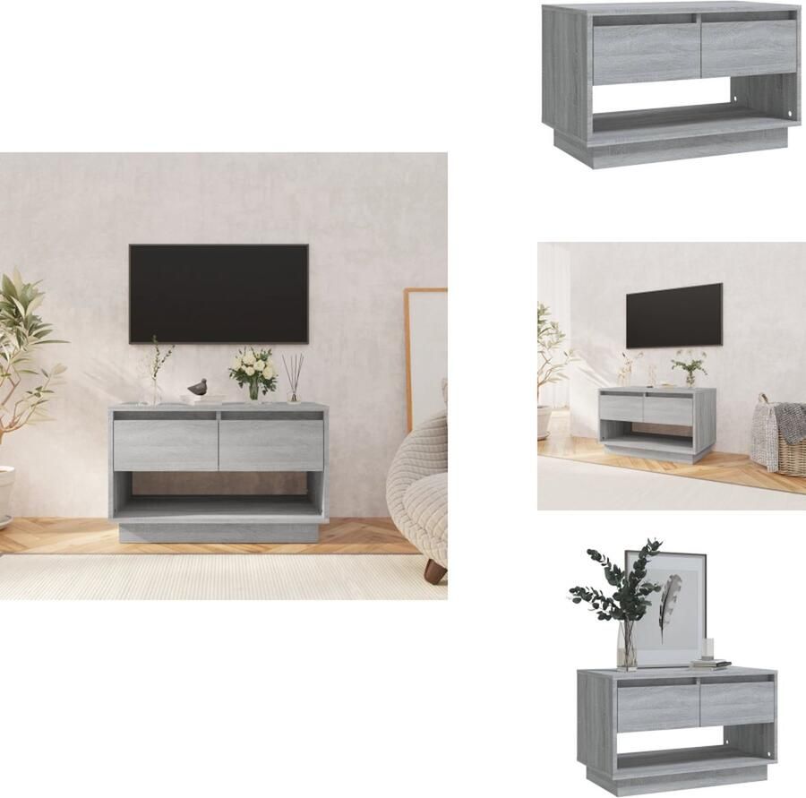 VidaXL Tv-kast Tv-kasten Tv-standaard Wandtafel Tv-meubel 70x41x44 cm bewerkt hout grijs sonoma eikenkleurig