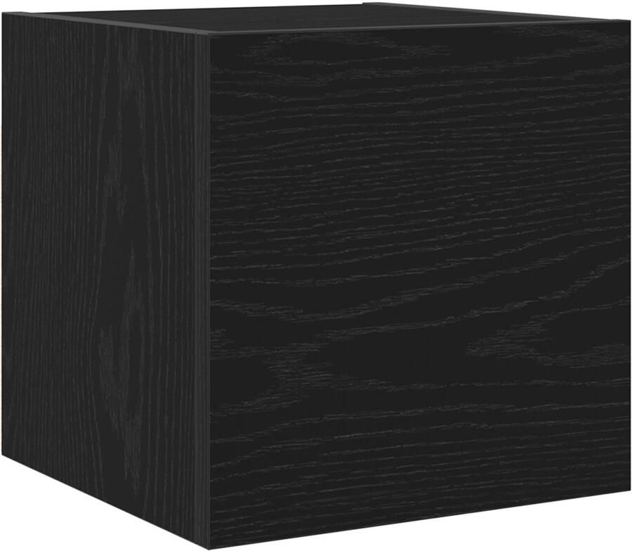 VidaXL TV Kast Zwart eiken Bewerkt hout 30.5 x 30 x 30 cm TV Kast
