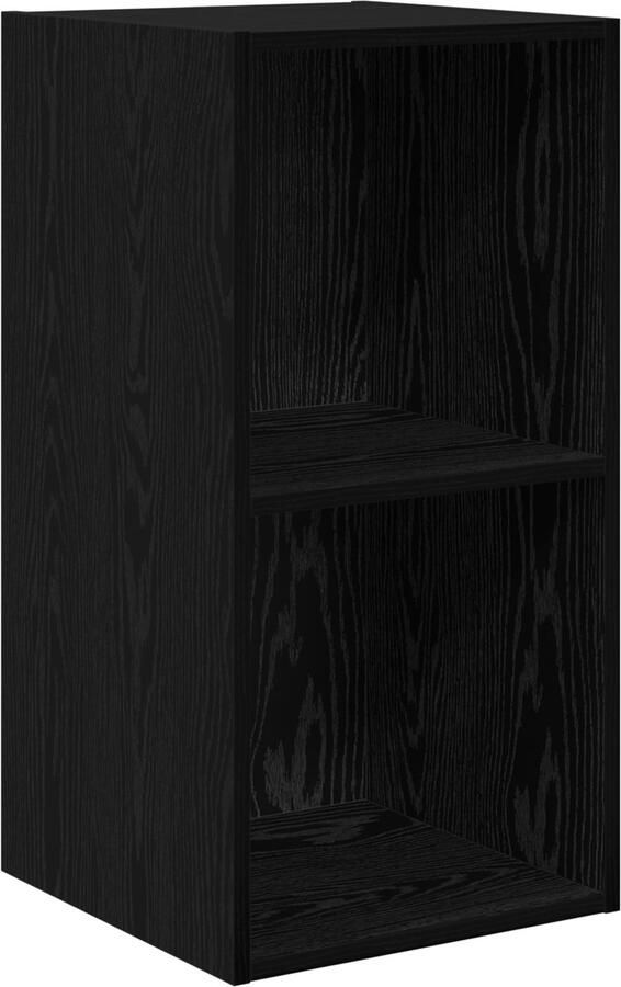 VidaXL wandgemonteerde tv-kast in zwart eiken 37 x 37 x 72 cm gemaakt van engineered wood