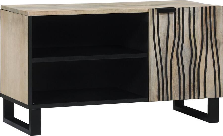 VidaXL Mediaopbergkasten & Rekken Wit en Zwart 80 x 31.5 x 46 cm