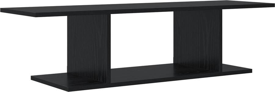 VidaXL TV Kast met plank met opslag Zwart 103 x 30 x 26.5 cm Bewerkt hout