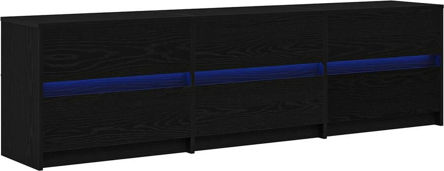 VidaXL TV Kast met lade Zwart 182 x 34 x 50 cm Bewerkt hout