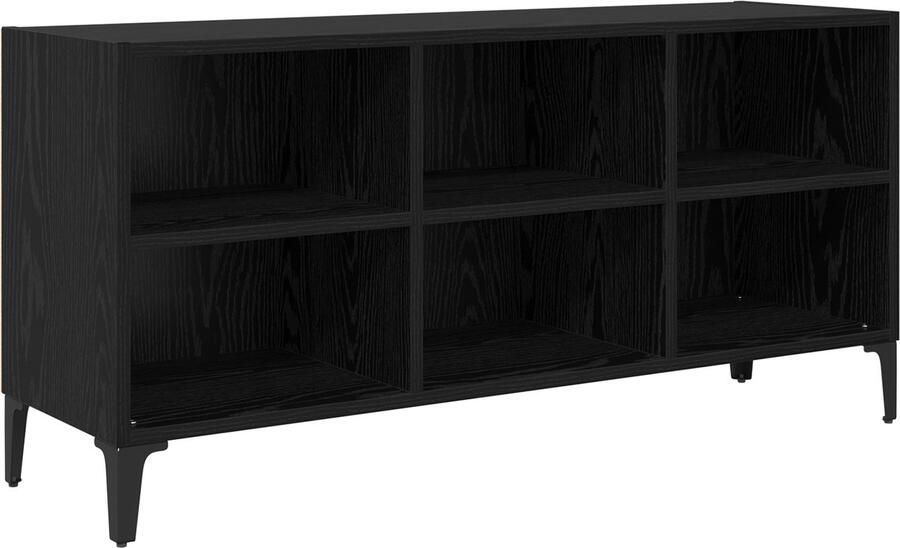 VidaXL Zwart Eiken TV-Meubel Zwart Eiken Spaanplaat Standaard