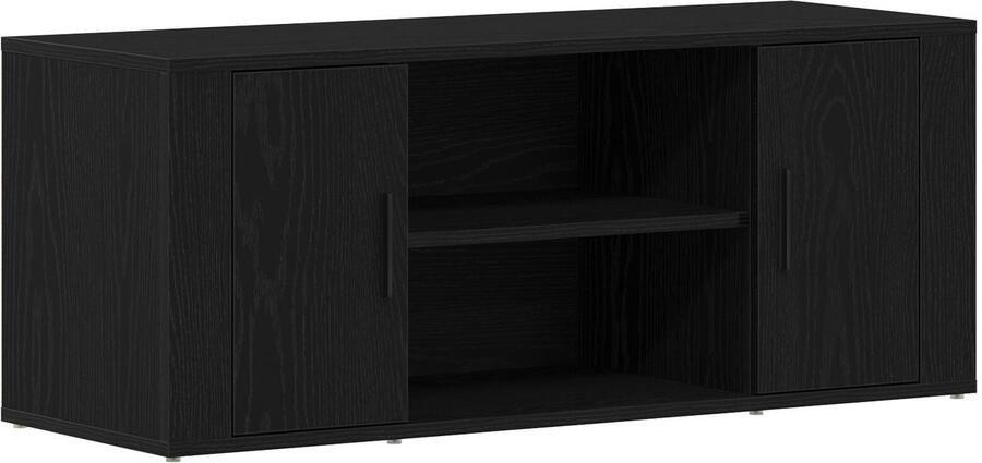 VidaXL TV-kast Zwart eiken 100 x 35 x 40 cm Bewerkt hout